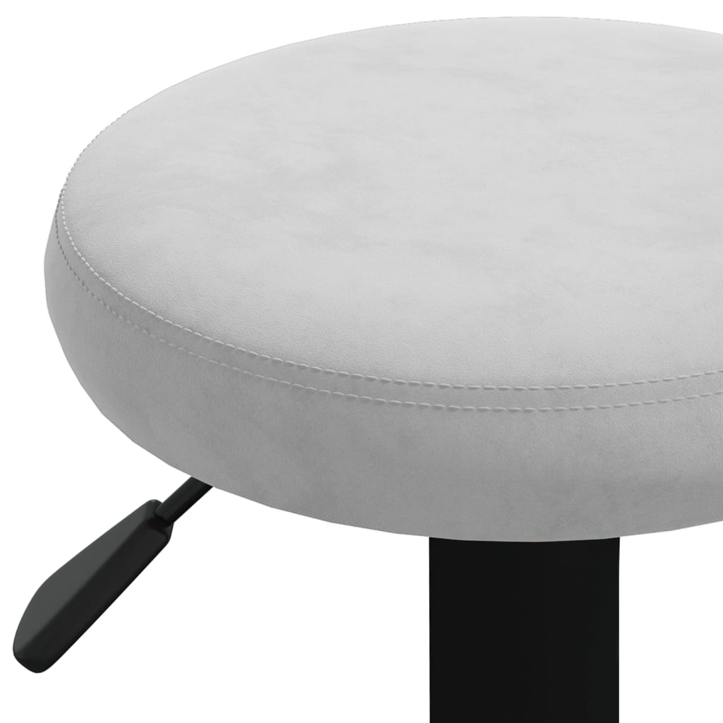 Σκαμπό Μπαρ 2 τεμ. Ανοιχτό Γκρι Βελούδινα