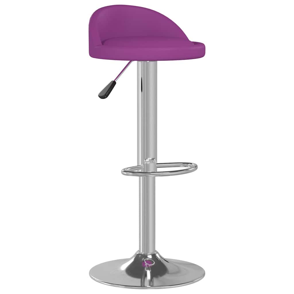 Σκαμπό Μπαρ 2 τεμ. Μοβ από Συνθετικό Δέρμα