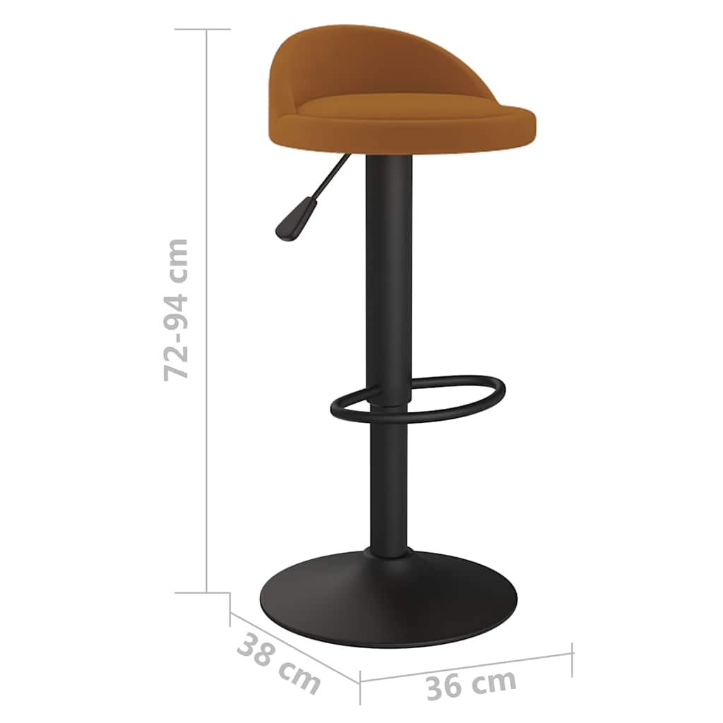 Σκαμπό Μπαρ Καφέ Βελούδινο