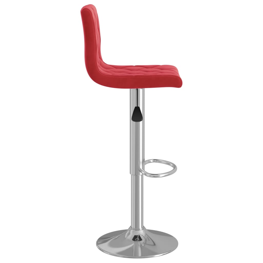 Σκαμπό Μπαρ Μπορντό Βελούδινο