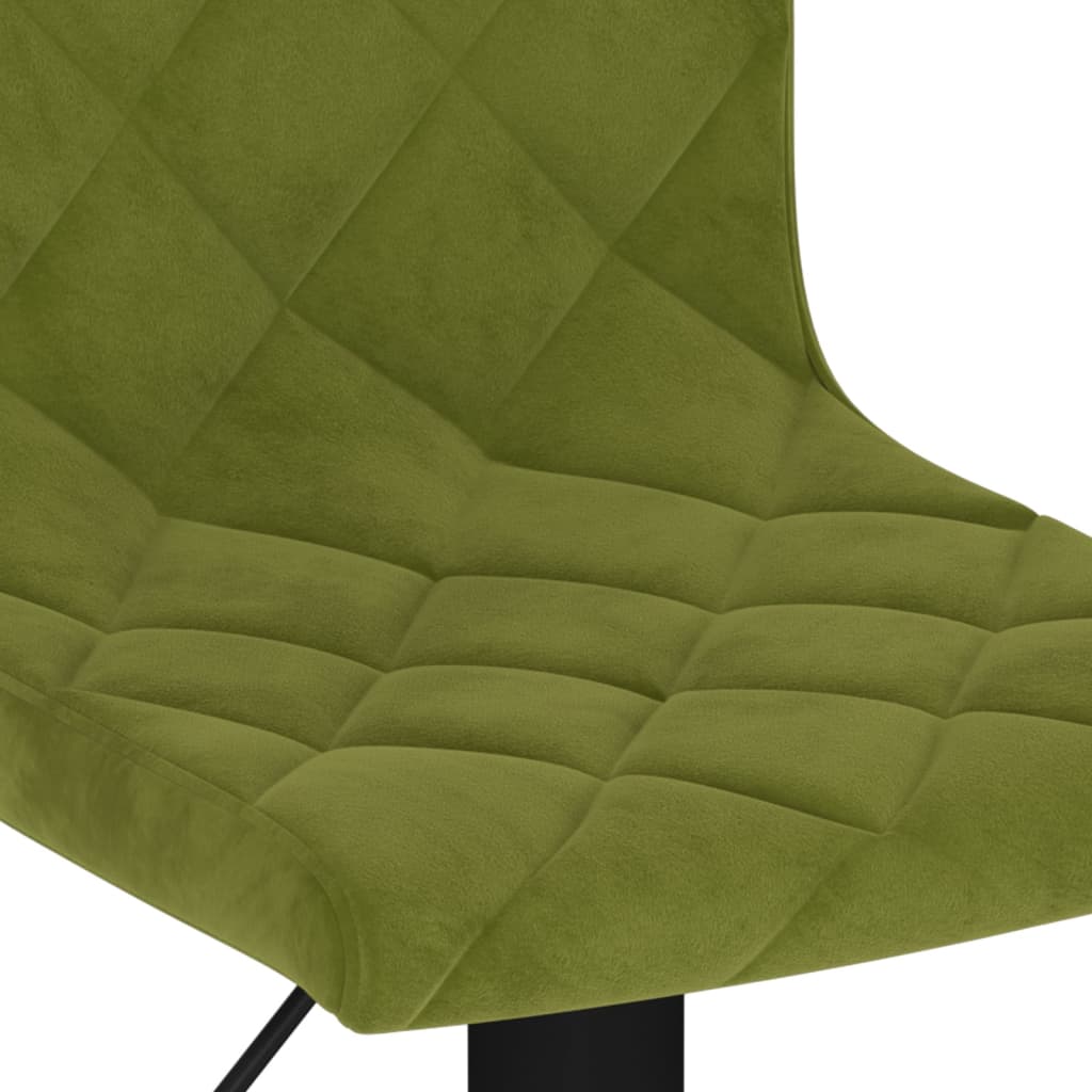 Σκαμπό Μπαρ 2 τεμ. Ανοιχτό Πράσινο Βελούδινα