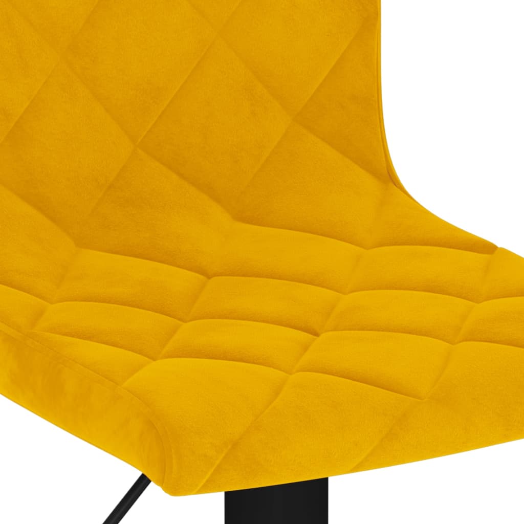 Σκαμπό Μπαρ 2 τεμ. από Κίτρινο Βελούδο Μουσταρδί - Pakobazaar