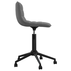 Καρέκλες Τραπεζαρίας Περιστρεφόμενες 2 τεμ. Σκ. Γκρι Βελούδινες
