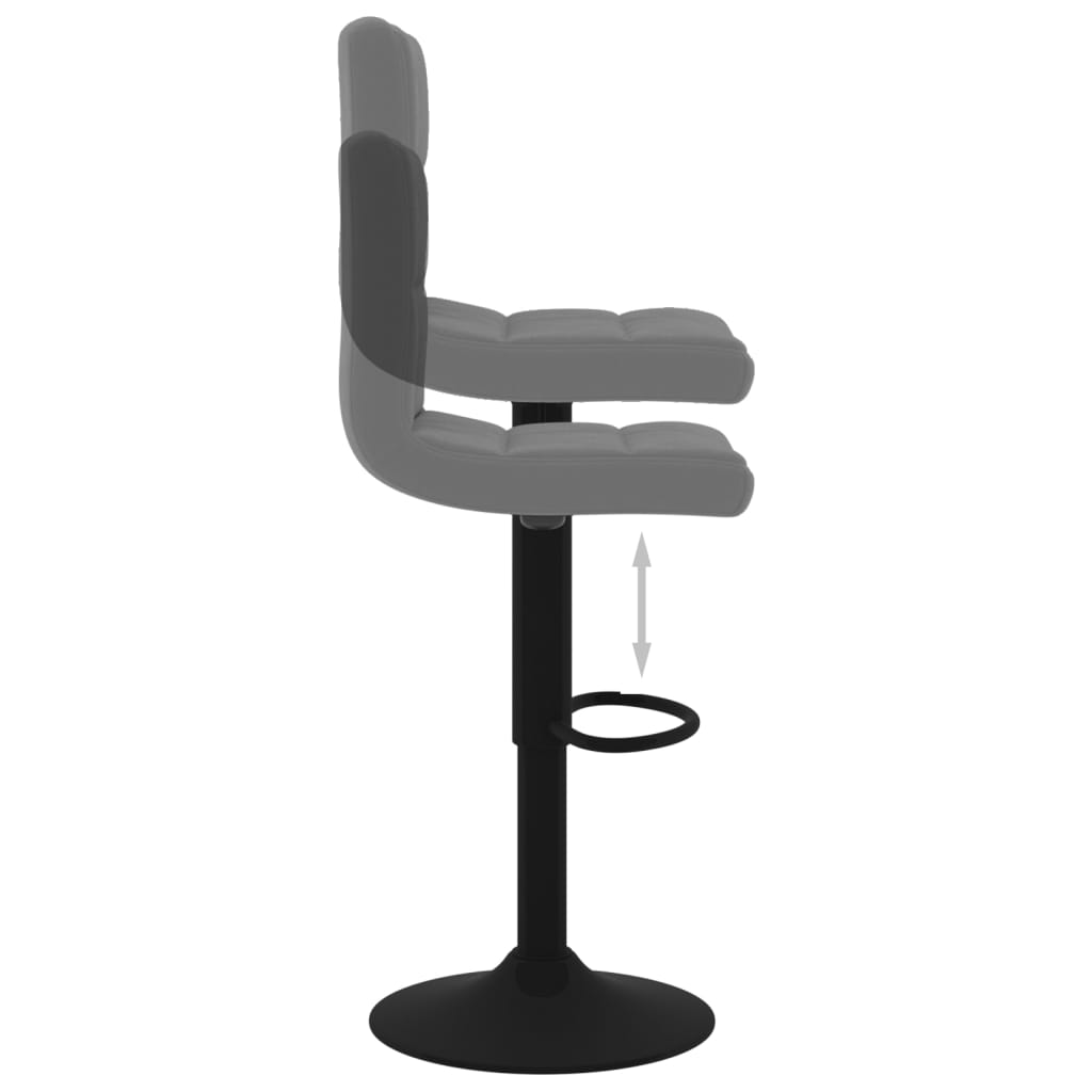 Σκαμπό Μπαρ Σκούρο Γκρι Βελούδινο