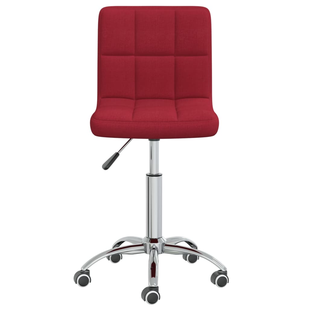 Καρέκλες Τραπεζαρίας Περιστρεφόμενες 2 τεμ. Μπορντό Υφασμάτινες