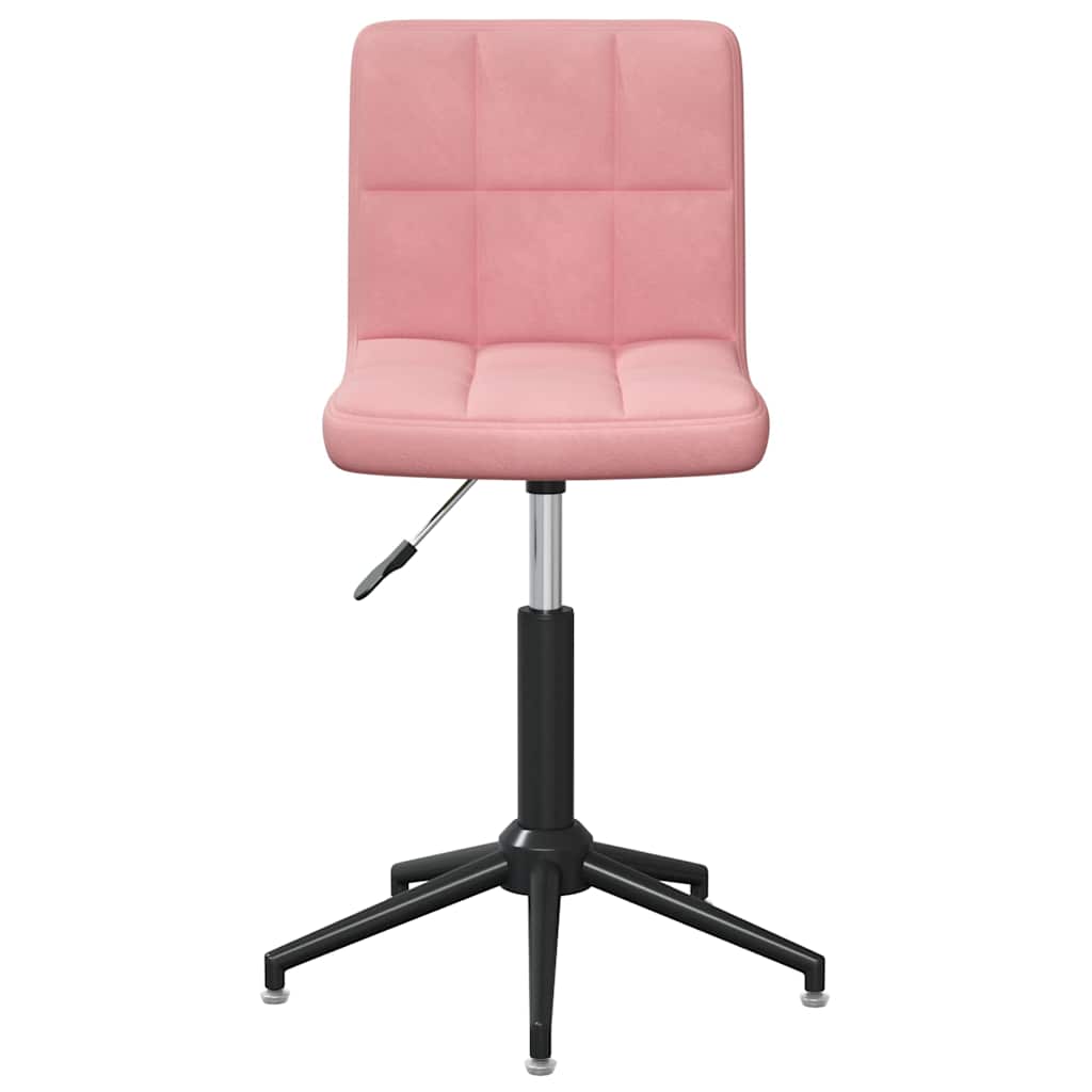 Καρέκλες Τραπεζαρίας Περιστρεφόμενες 2 τεμ. Ροζ Βελούδινες