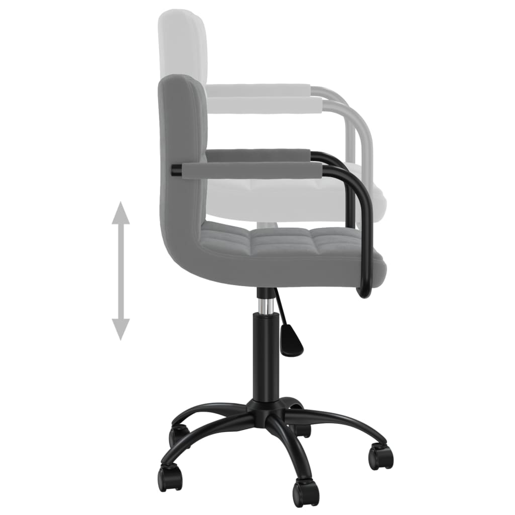 Καρέκλες Τραπεζαρίας Περιστρεφόμενες 2 τεμ. Σκ. Γκρι Βελούδινες - Pakobazaar