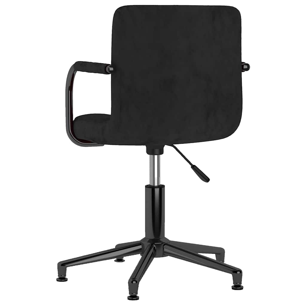 Καρέκλα Γραφείου Περιστρεφόμενη Μαύρη Βελούδινη