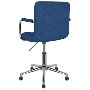 Καρέκλες Τραπεζαρίας Περιστρεφόμενες 2 τεμ. Μπλε Υφασμάτινες