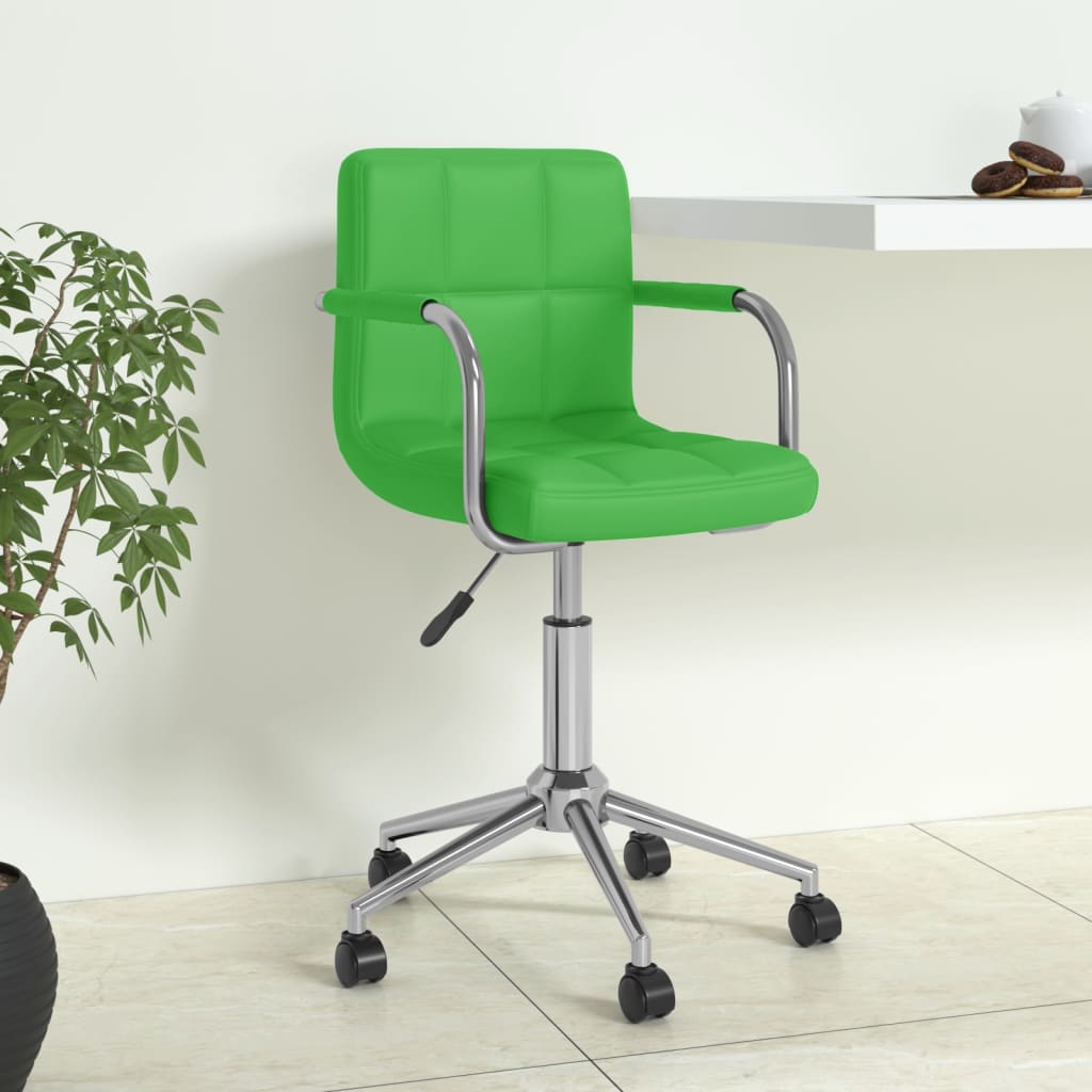 Καρέκλα Γραφείου Περιστρεφόμενη Πράσινη από Συνθετικό Δέρμα