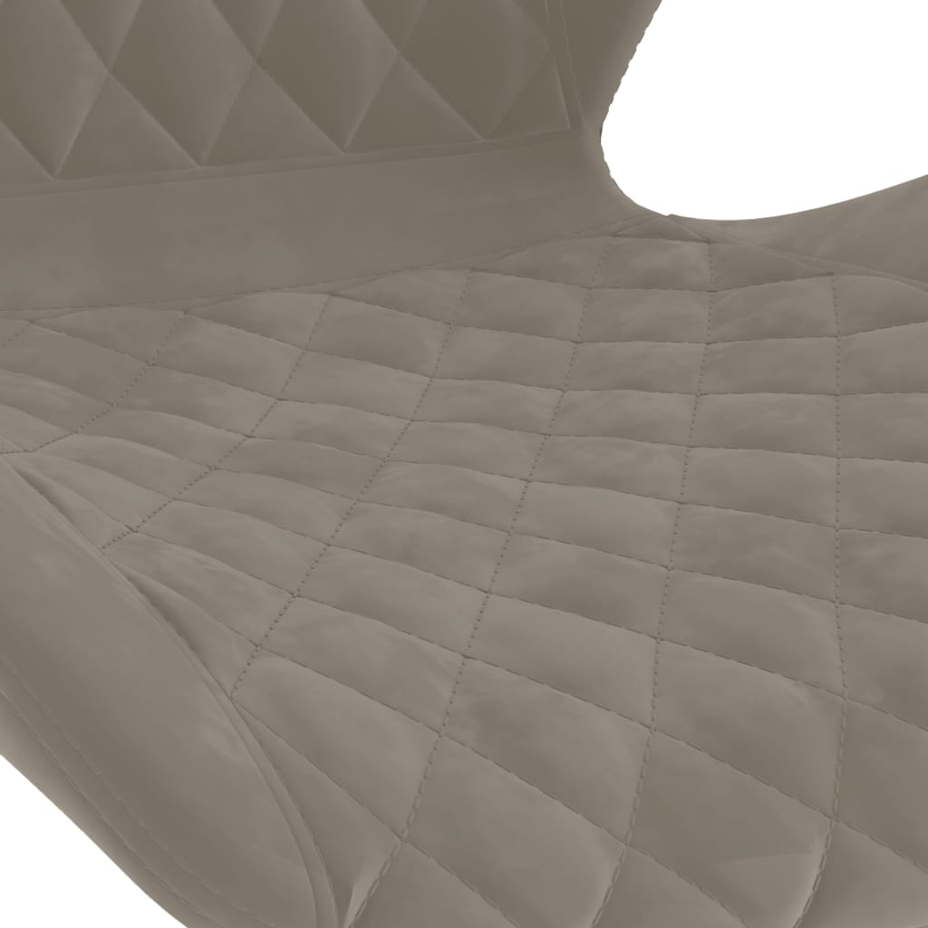 Σκαμπό Μπαρ 2 τεμ. Ανοιχτό Γκρι Βελούδινα