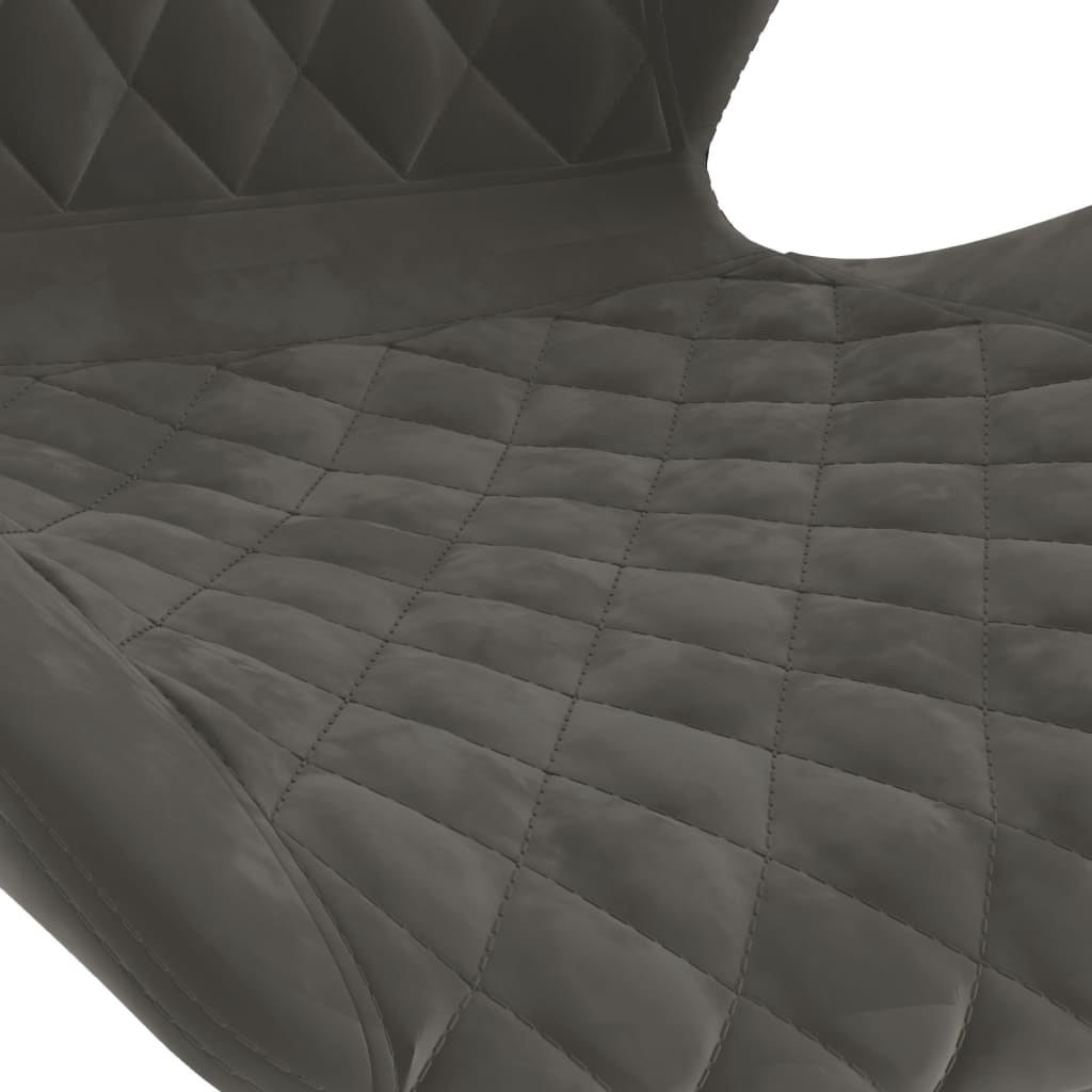 Σκαμπό Μπαρ 2 τεμ. Σκούρο Γκρι Βελούδινα