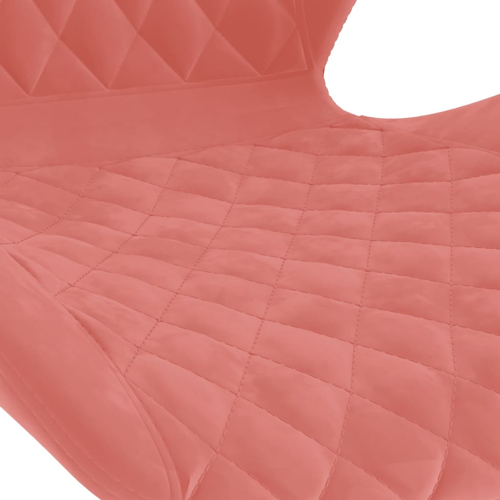 Σκαμπό Μπαρ 2 τεμ. Ροζ Βελούδινα