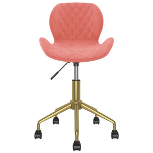 335034  Swivel Dining Chairs 2 pcs Pink Velvet