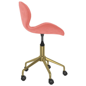 335034  Swivel Dining Chairs 2 pcs Pink Velvet