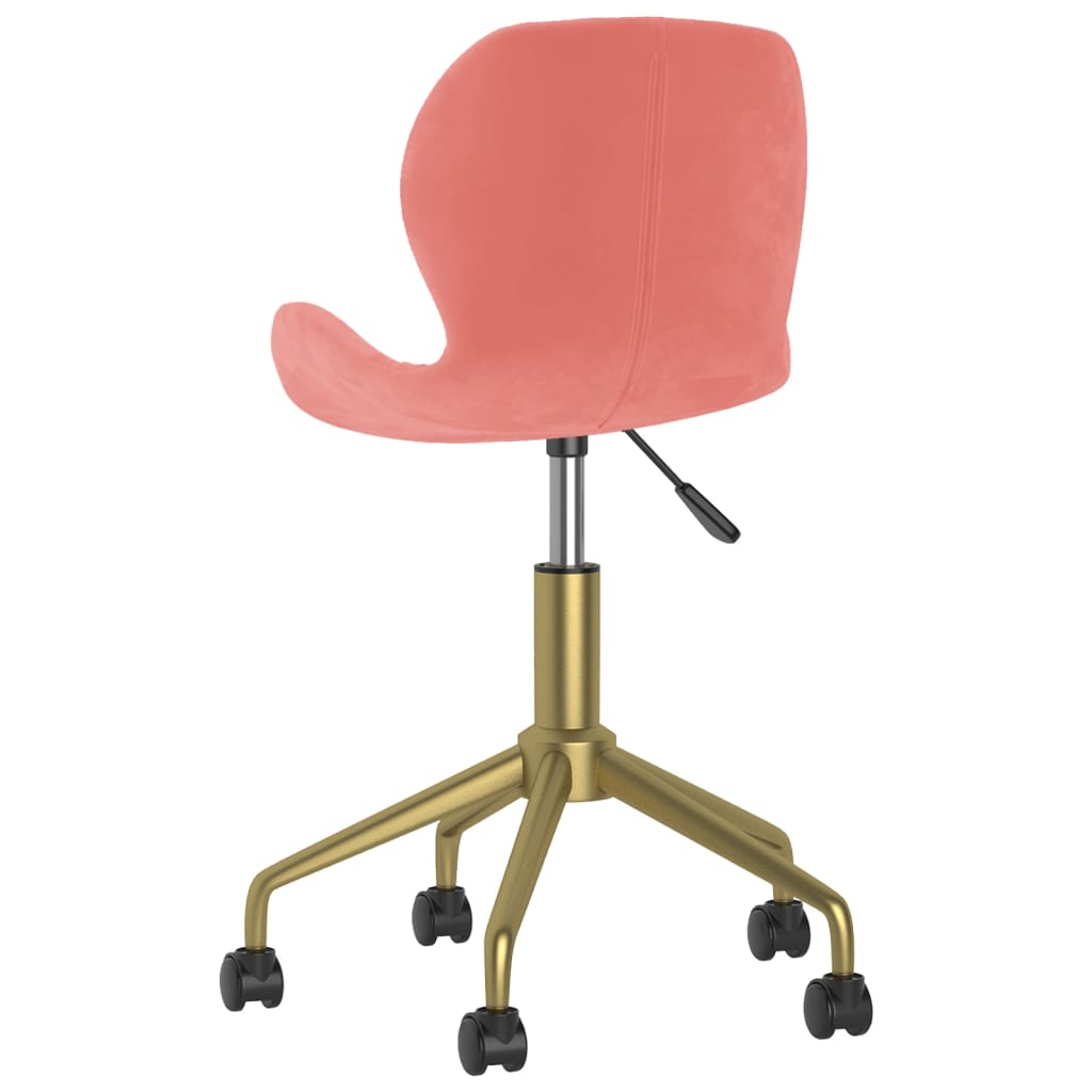 335034  Swivel Dining Chairs 2 pcs Pink Velvet