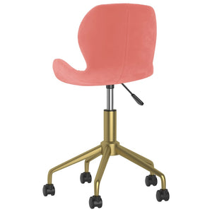 335034  Swivel Dining Chairs 2 pcs Pink Velvet