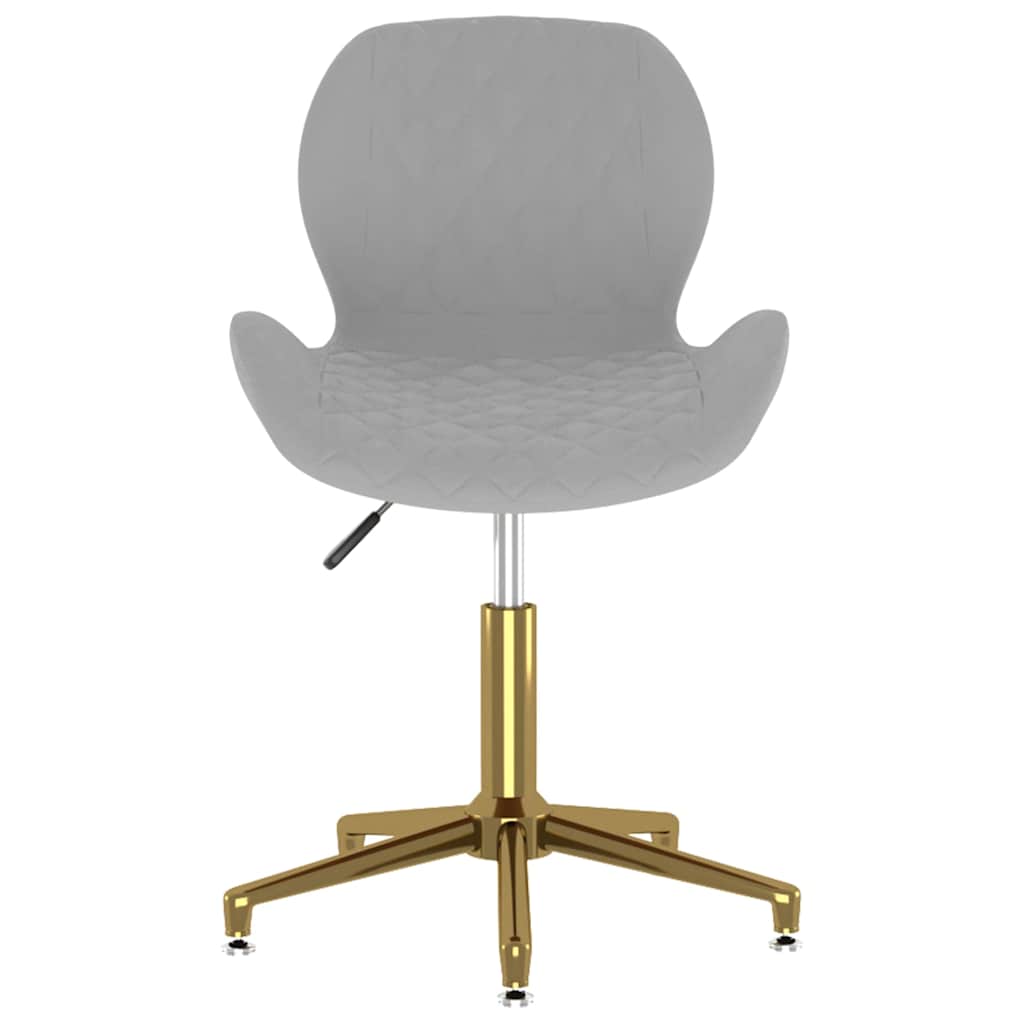 335040  Swivel Dining Chair Light Grey Velvet