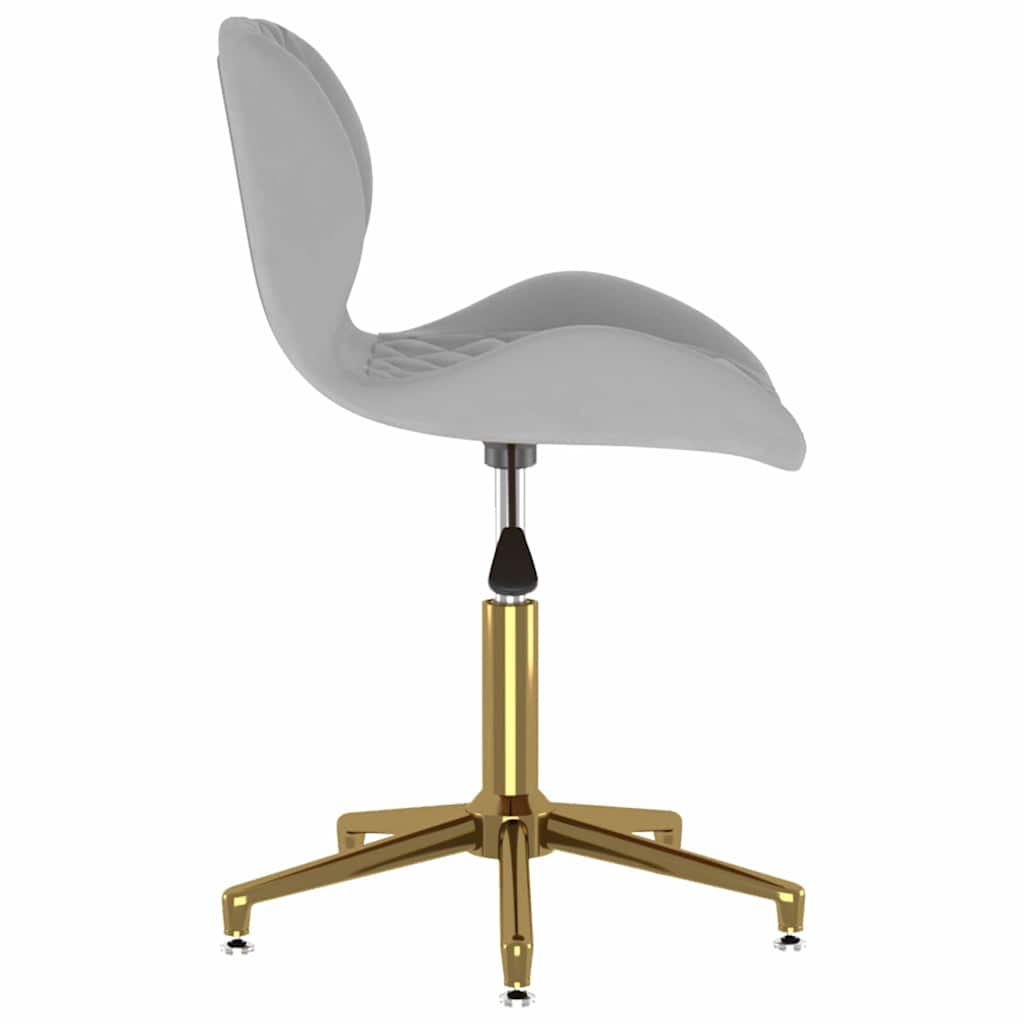 335040  Swivel Dining Chair Light Grey Velvet