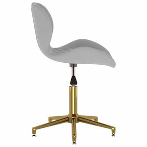 335040  Swivel Dining Chair Light Grey Velvet