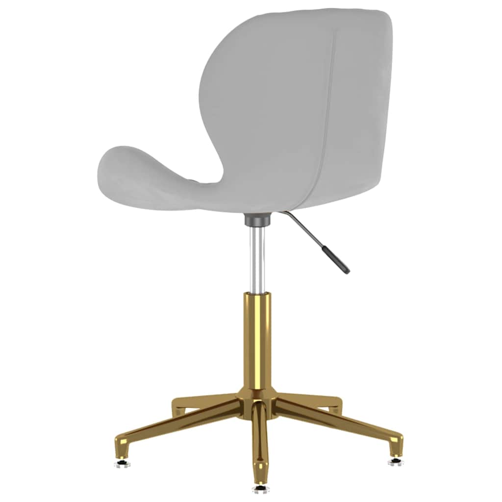 335040  Swivel Dining Chair Light Grey Velvet