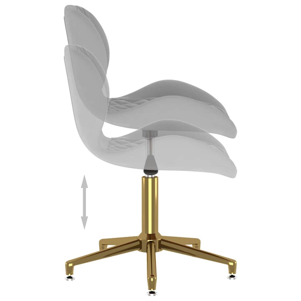 335040  Swivel Dining Chair Light Grey Velvet