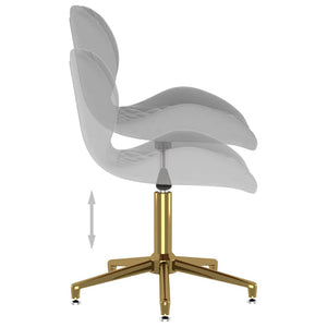 335040  Swivel Dining Chair Light Grey Velvet