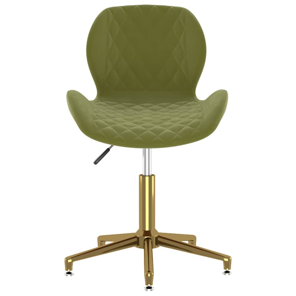 335042  Swivel Dining Chair Light Green Velvet