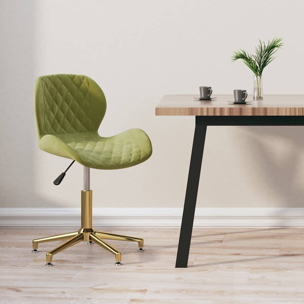 335042  Swivel Dining Chair Light Green Velvet