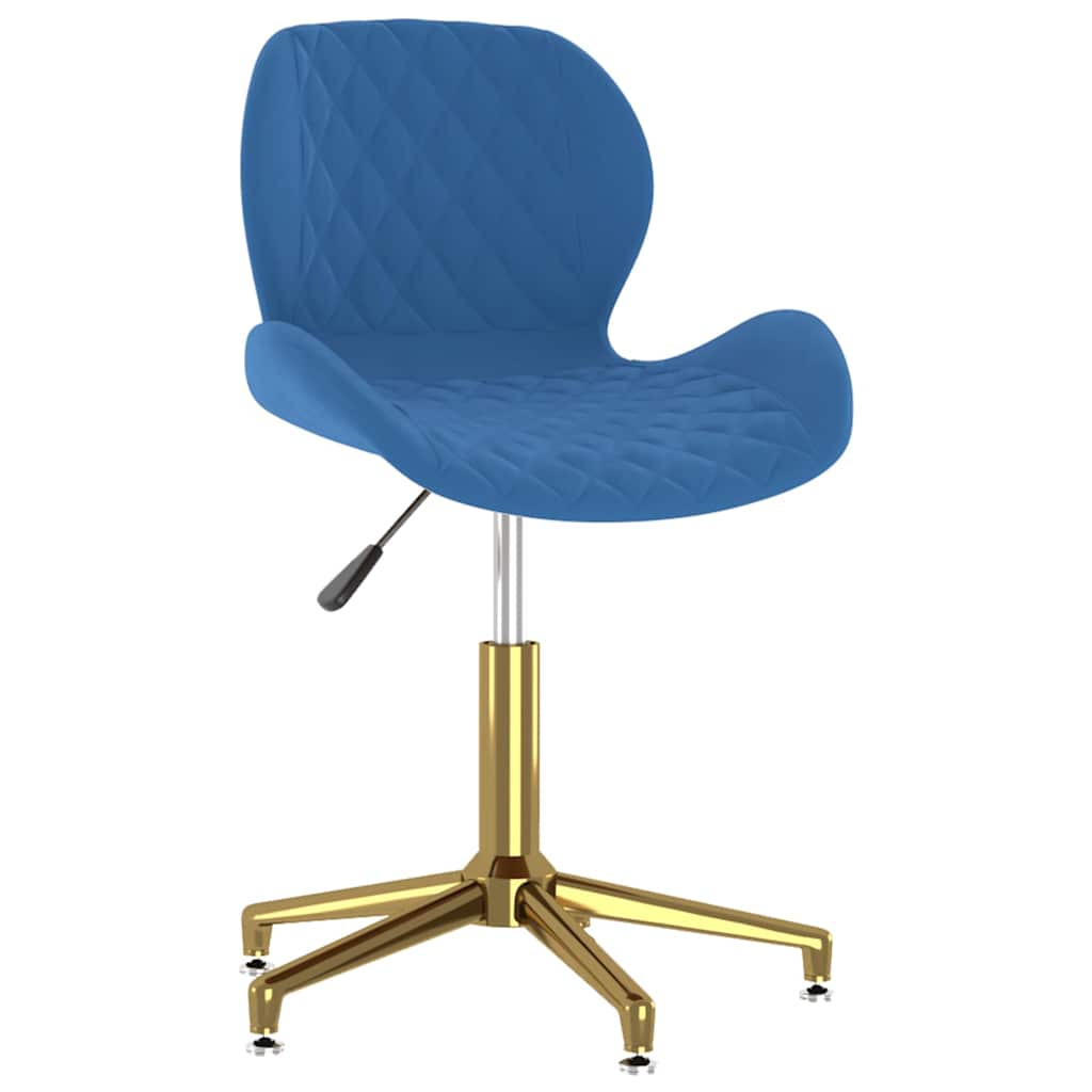 335044  Swivel Dining Chair Blue Velvet