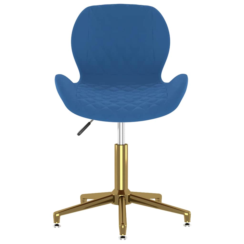 335044  Swivel Dining Chair Blue Velvet