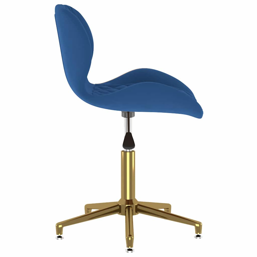 335044  Swivel Dining Chair Blue Velvet