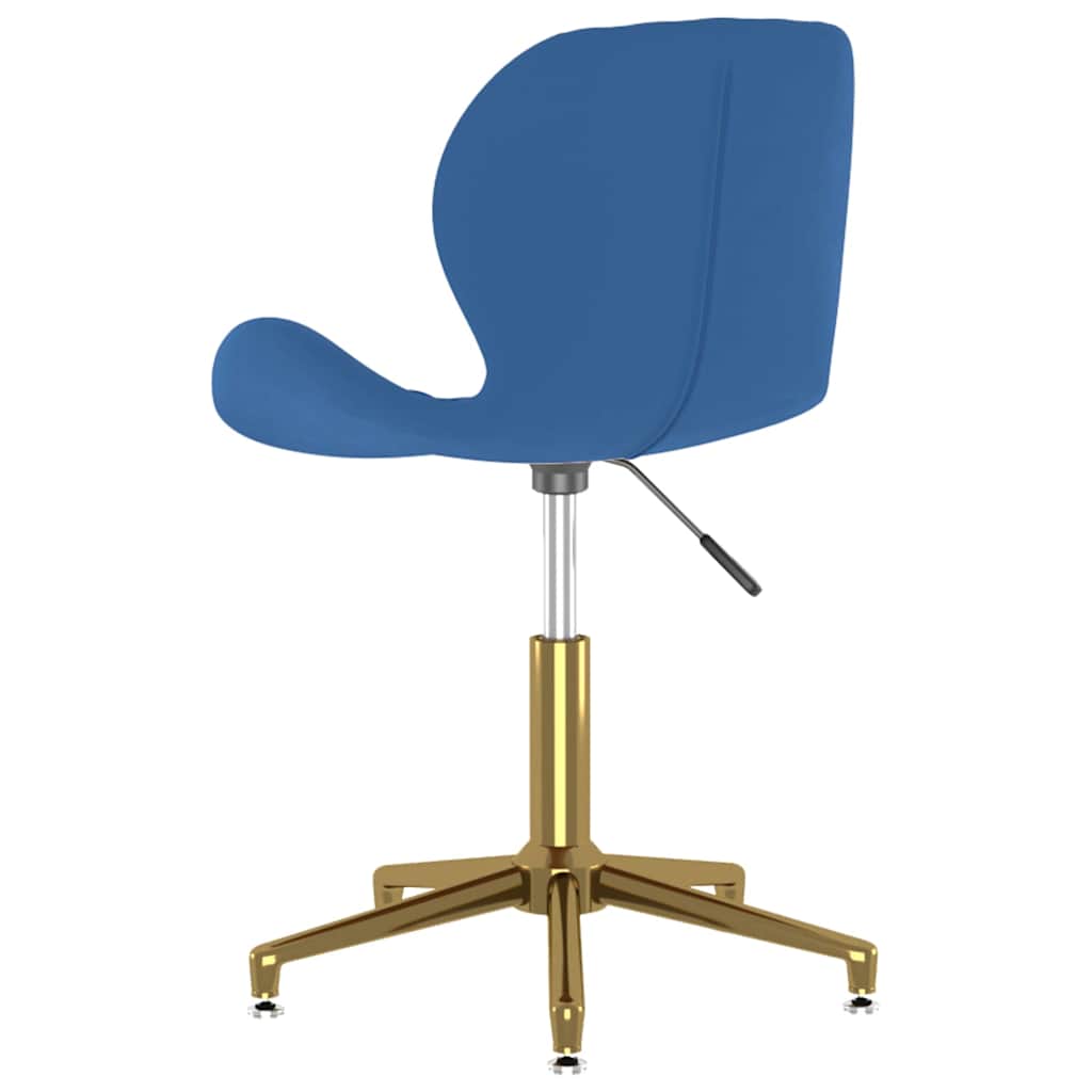 335044  Swivel Dining Chair Blue Velvet