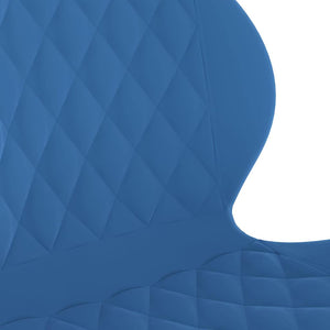 335044  Swivel Dining Chair Blue Velvet