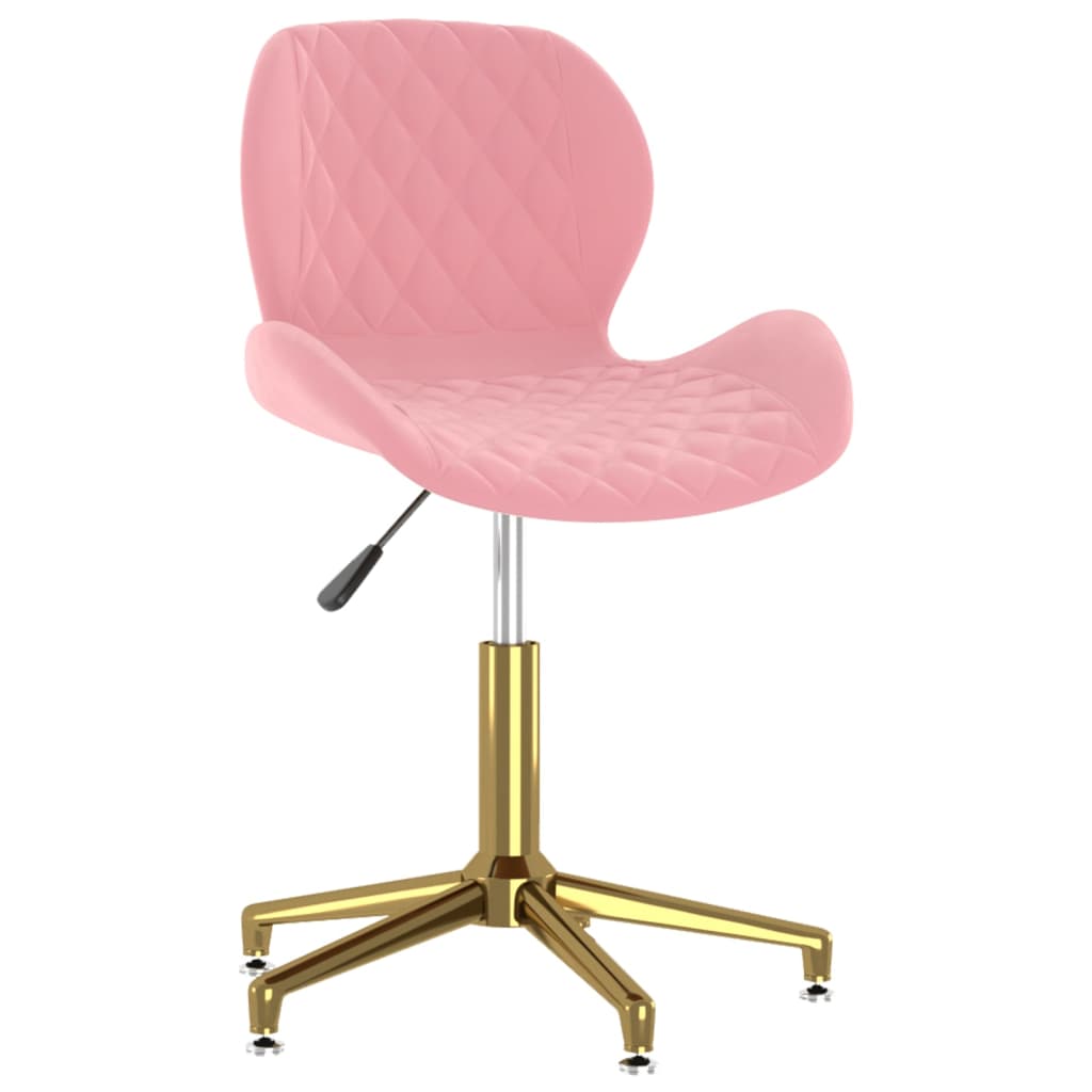 335045  Swivel Dining Chair Pink Velvet