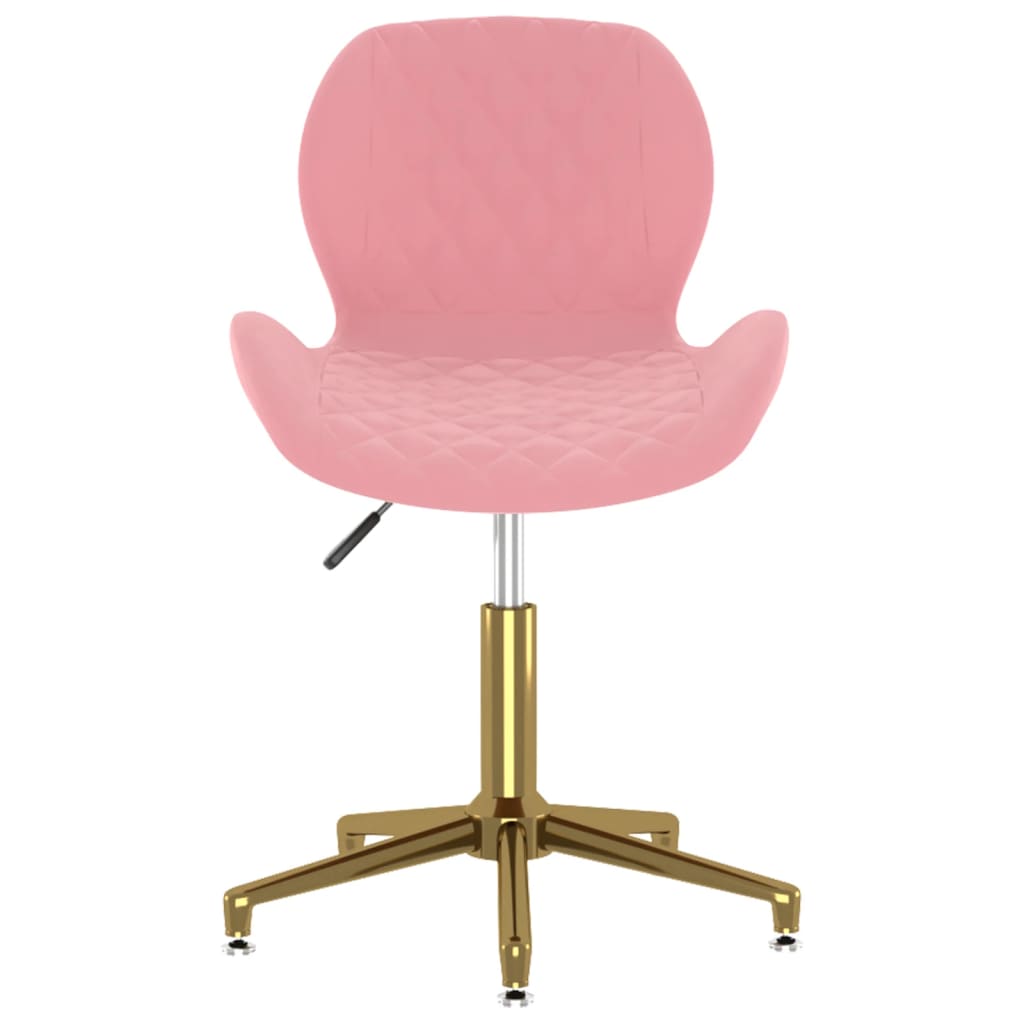 335045  Swivel Dining Chair Pink Velvet
