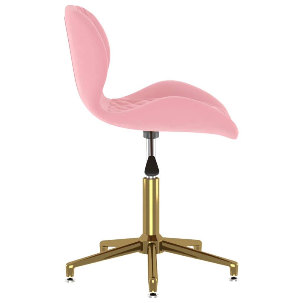 335045  Swivel Dining Chair Pink Velvet