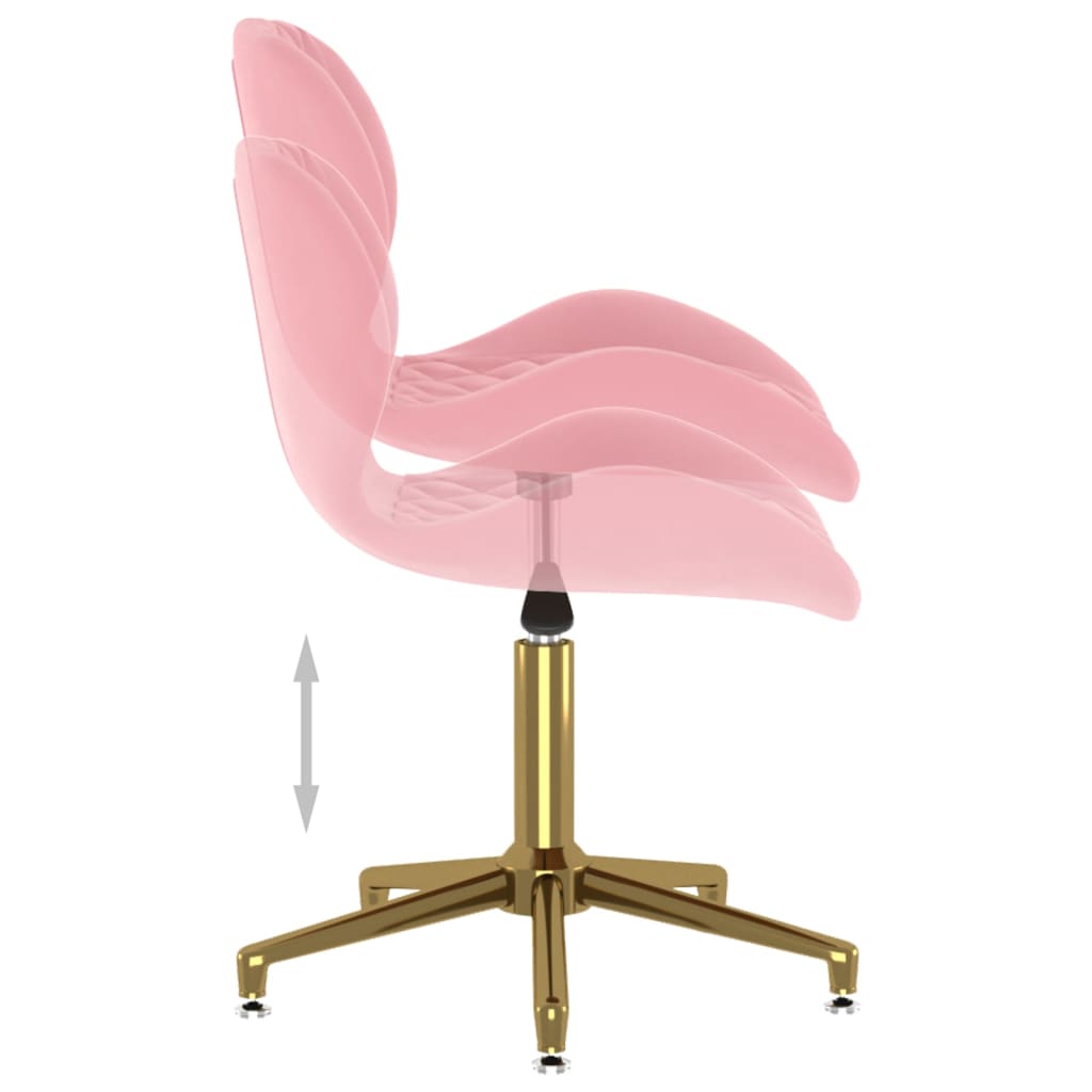 335045  Swivel Dining Chair Pink Velvet