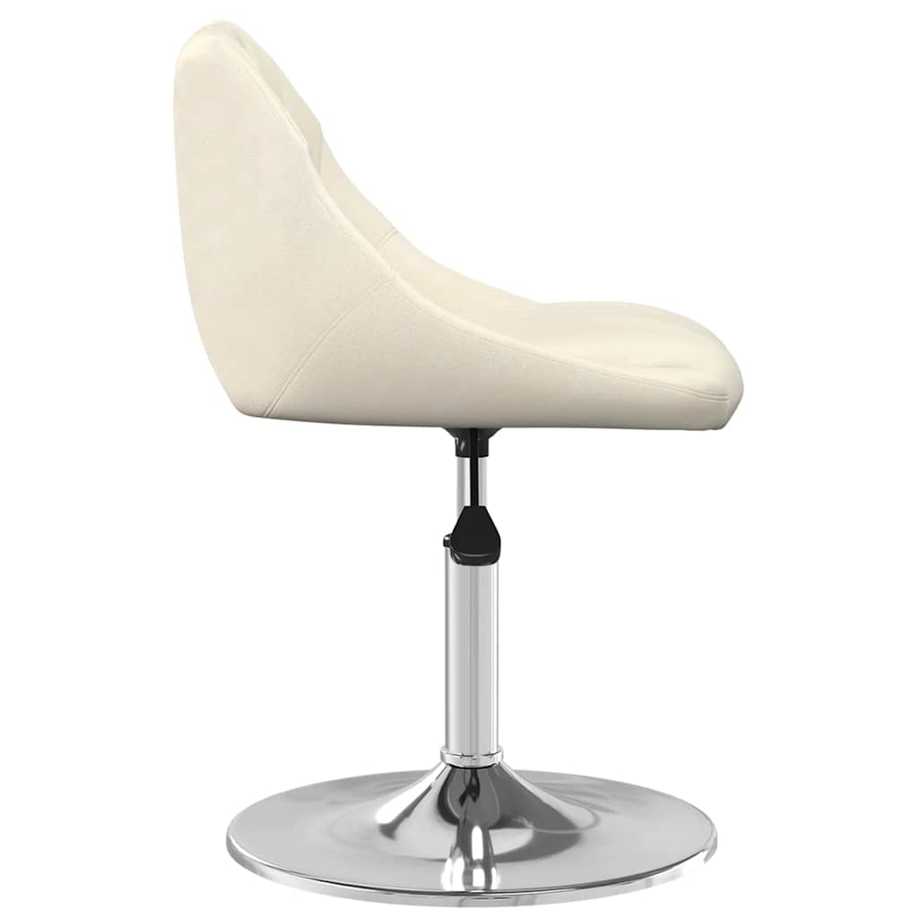 Καρέκλες Τραπεζαρίας Περιστρεφόμενες 2 τεμ. Κρεμ Βελούδινες