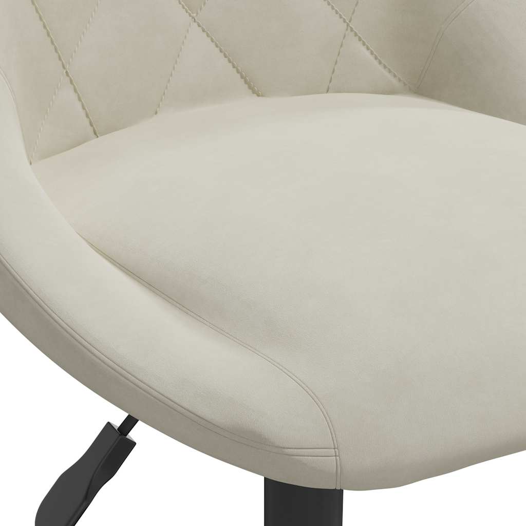 Καρέκλες Τραπεζαρίας Περιστρεφόμενες 2 τεμ. Κρεμ Βελούδινες - Pakobazaar