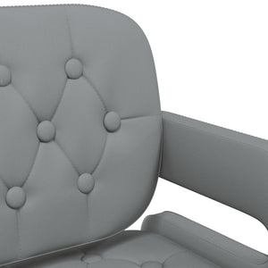 Καρέκλα Τραπεζαρίας Περιστρεφόμενη Γκρι από Συνθετικό Δέρμα