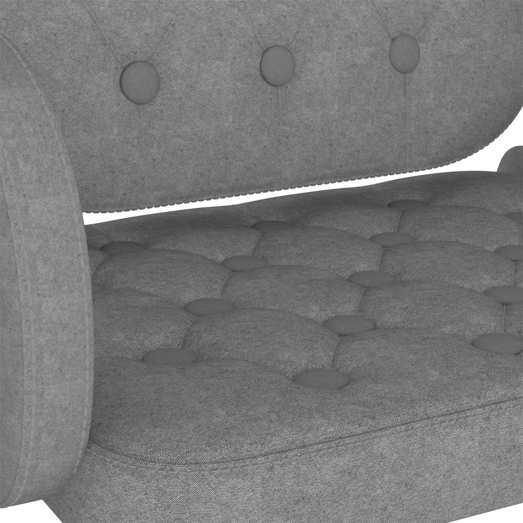 Σκαμπό Μπαρ 2 τεμ. Ανοιχτό Γκρι Υφασμάτινα