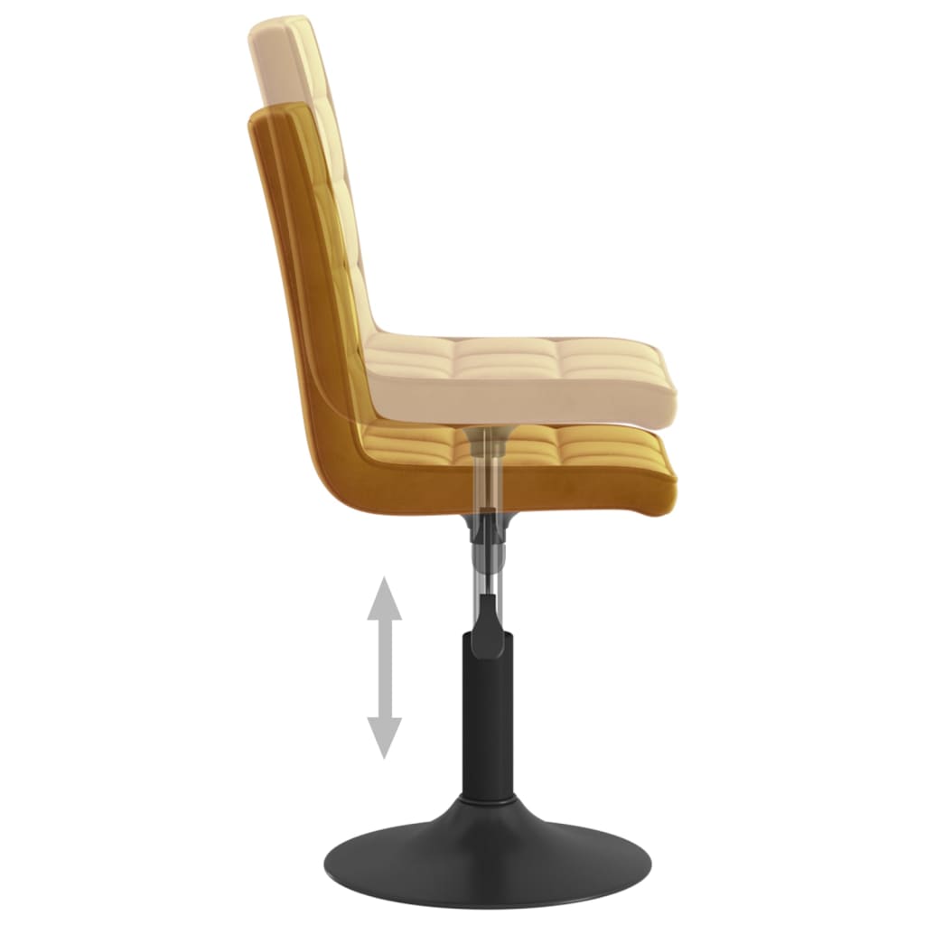 Καρέκλες Τραπεζαρίας Περιστρεφόμενες 2 τεμ. Καφέ Βελούδινες