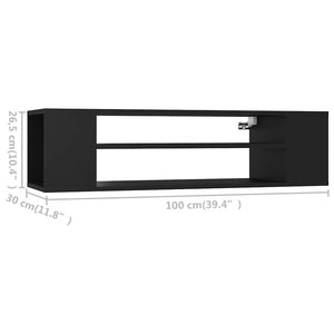Έπιπλο Τηλεόρασης Κρεμαστό Μαύρο 100 x 30 x 26,5 εκ Επεξ. Ξύλο - Pakobazaar