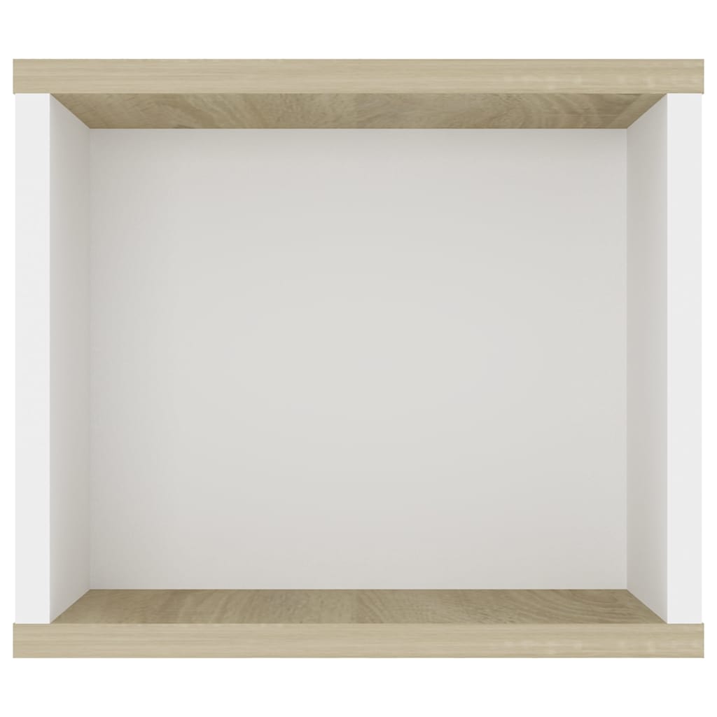 Έπιπλο Τηλεόρασης Λευκό/Sonoma Δρυς 100x30x26,5 εκ. Επεξ. Ξύλο