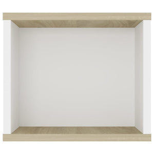Έπιπλο Τηλεόρασης Λευκό/Sonoma Δρυς 100x30x26,5 εκ. Επεξ. Ξύλο