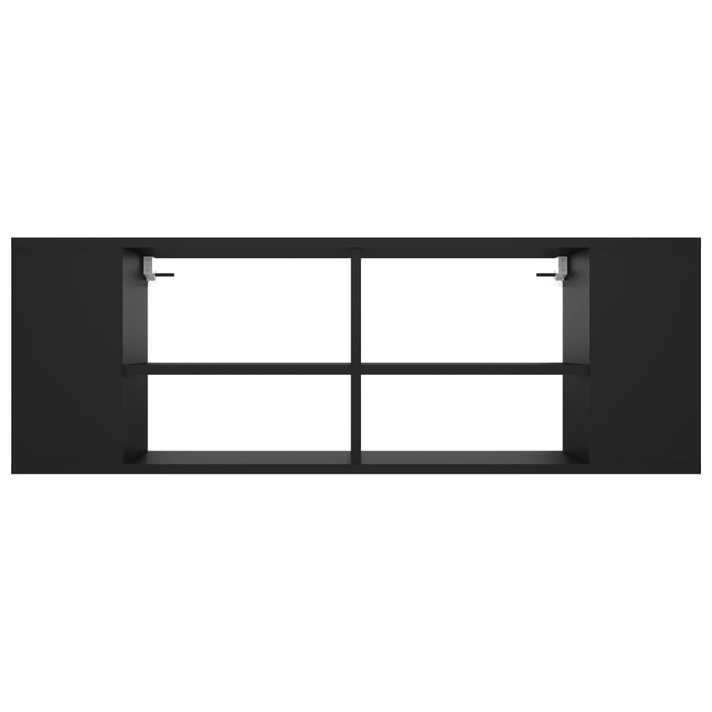 Έπιπλο Τηλεόρασης Κρεμαστό Μαύρο 102x35x35 εκ από Επεξ. Ξύλο