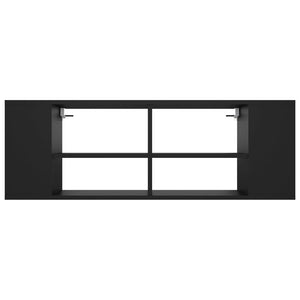 Έπιπλο Τηλεόρασης Κρεμαστό Μαύρο 102x35x35 εκ από Επεξ. Ξύλο
