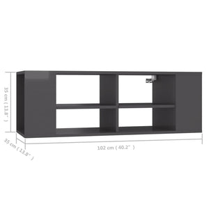 Έπιπλο Τηλεόρασης Κρεμαστό Γκρι 102x35x35 εκ. από Επεξ. Ξύλο