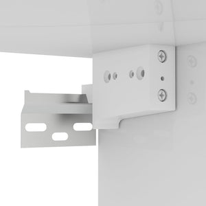Έπιπλο Τηλεόρασης Κρεμαστό Γυαλ. Λευκό 102x35x35 εκ Επεξ. Ξύλο